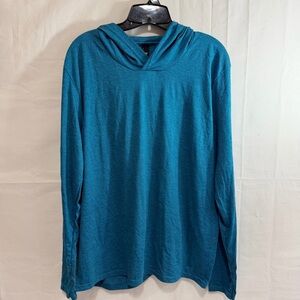 District Mens Perfect Tri Teal Long Sleeve T-Shirt Hoodie Med